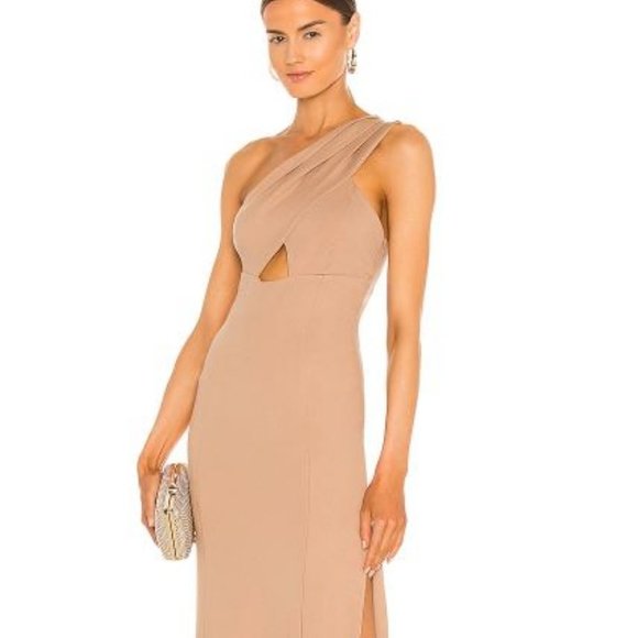 NEW Lovers and Friends Size XS Stacey One shoulder Dress in Mauve REVOLVE - Picture 4 of 4